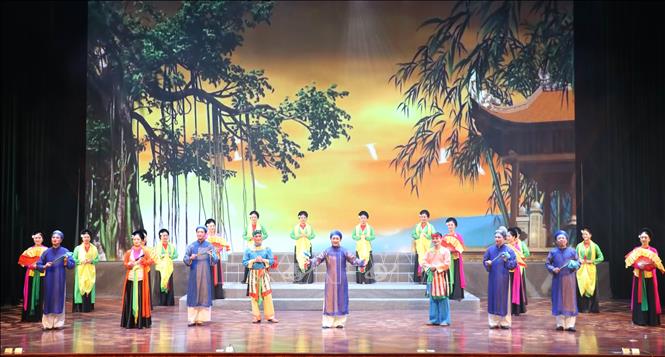 Tiết mục nghệ thuật tại Lễ kỷ niệm. Ảnh: Thùy Dung - TTXVN