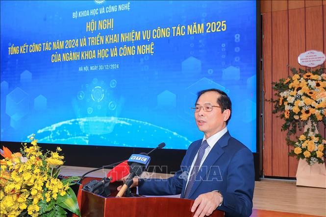 Phó Thủ tướng, Bộ trưởng Ngoại giao Bùi Thanh Sơn phát biểu chỉ đạo. Ảnh: Hoàng Hiếu - TTXVN