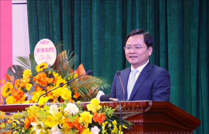 Bí thư Tỉnh ủy Bắc Ninh Nguyễn Anh Tuấn phát biểu tại chương trình. Ảnh: Thanh Thương- TTXVN