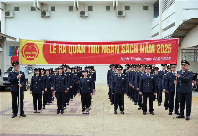 Ngành Thuế tỉnh Ninh Thuận ra quân thu ngân sách Nhà nước năm 2025. Ảnh:  TTXVN phát