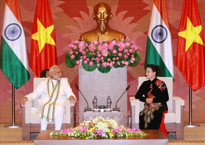 Chủ tịch Quốc hội Nguyễn Thị Kim Ngân tiếp Thủ tướng Cộng hòa Ấn Độ Narendra Modi thăm chính thức Việt Nam (3/9/2016). Ảnh: Doãn Tấn - TTXVN