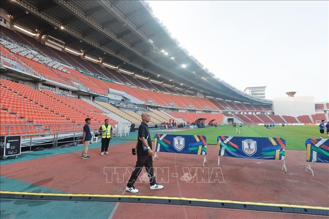 Sân vận động quốc gia Rajamangala nơi diễn ra trận chung kết lượt về ASEAN Cup 2024 giữa đội chủ nhà Thái Lan và đội tuyển Việt Nam. Ảnh: Minh Quyết - PV TTXVN từ Thái Lan