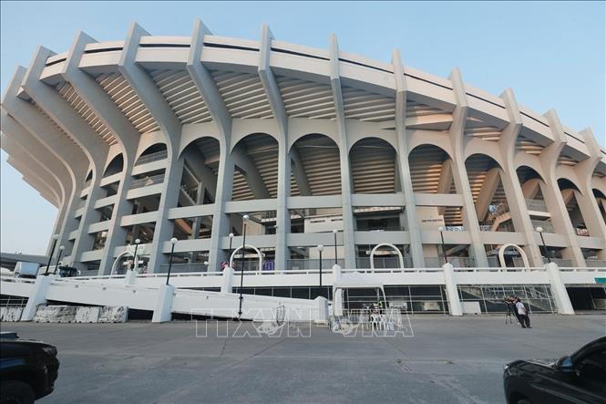 Sân vận động quốc gia Rajamangala nơi diễn ra trận chung kết lượt về ASEAN Cup 2024 giữa đội chủ nhà Thái Lan và đội tuyển Việt Nam. Ảnh: Minh Quyết - PV TTXVN từ Thái Lan