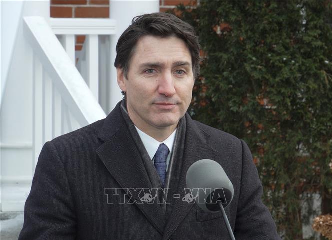 Hình ảnh trích từ video cho thấy Thủ tướng Canada Justin Trudeau trong cuộc họp báo công bố từ chức Chủ tịch đảng Tự do cầm quyền, tại Ottawa, ngày 6/1/2025. Ảnh: THX/TTXVN