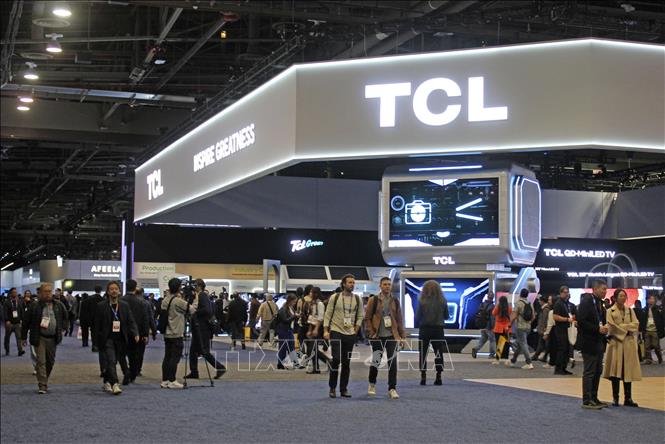 Triển lãm Điện tử tiêu dùng (CES) 2025 khai mạc tại thành phố Las Vegas (Mỹ). Ảnh: Kyodo/TTXVN