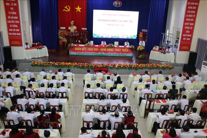 Quang cảnh Đại hội Đảng bộ xã Đức Lập Thượng lần thứ 14, nhiệm kỳ 2025-2030. Ảnh: Thanh Bình – TTXVN
