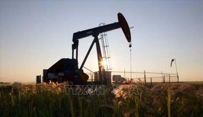 Một trạm bơm dầu tại giếng dầu ở Calgary, tỉnh Alberta, Canada. Ảnh: Reuters/TTXVN