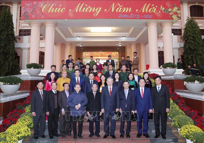 Tổng Bí thư Tô Lâm và các đại biểu. Ảnh: Thống Nhất – TTXVN