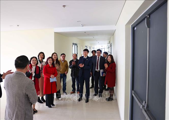 Công trình nằm trong khuôn viên Trường Đại học Sư phạm Hà Nội tại 136 đường Xuân Thủy, phường Dịch Vọng Hậu, quận Cầu Giấy, thành phố Hà Nội. Ảnh: Thanh Tùng - TTXVN
