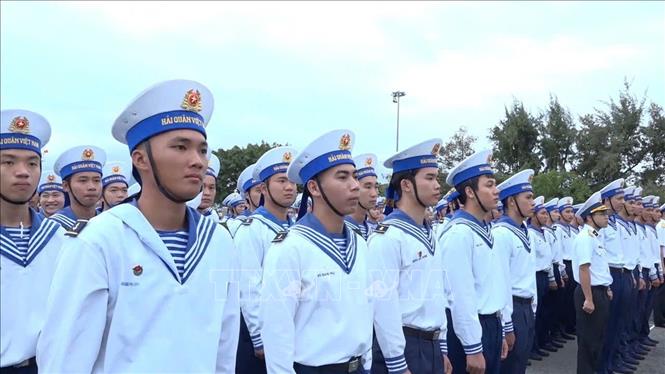 Các chiến sĩ hoàn thành nghĩa vụ quân sự năm 2025. Ảnh: TTXVN phát