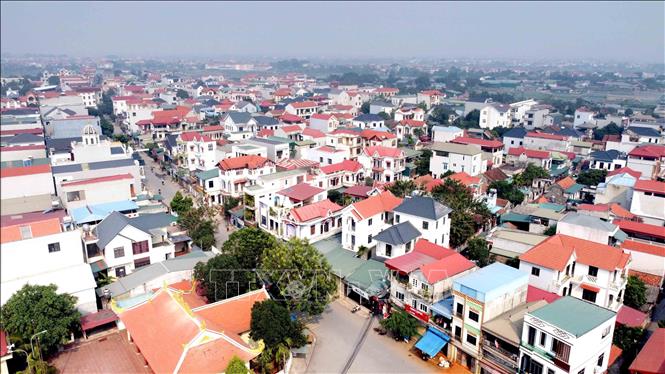 Một góc xã Đại Đồng (cũ) của huyện Vĩnh Tường. Ảnh: Hoàng Hùng-TTXVN