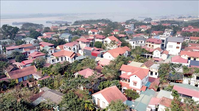 Xã Cao Đại (cũ) của huyện Vĩnh Tường. Ảnh: Hoàng Hùng-TTXVN