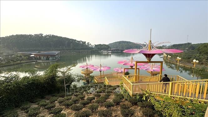 Một góc khu du lịch nghỉ dưỡng sinh thái LAMORI Resort & Spa (xã Thọ Lâm, huyện Thọ Xuân). Ảnh: TTXVN phát