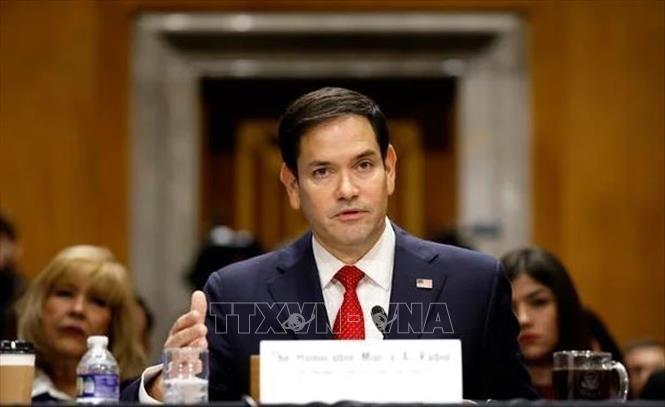 Ông Marco Rubio phát biểu trong phiên điều trần tại Thượng viện Mỹ ở Washington, DC, ngày 15/1/2025. Ảnh: Getty Images/TTXVN