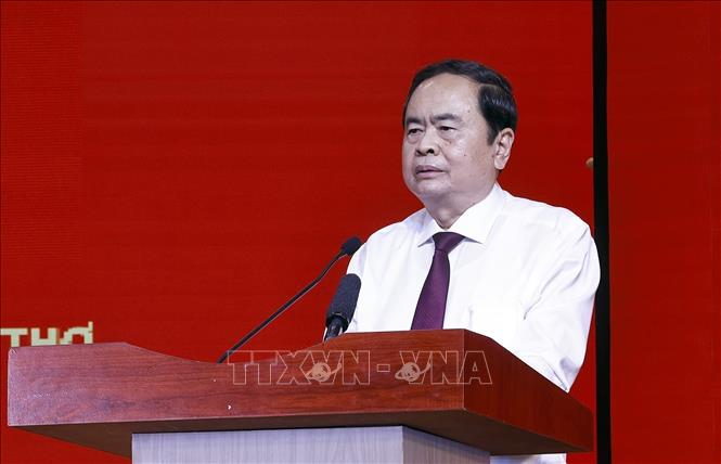 Chủ tịch Quốc hội Trần Thanh Mẫn phát biểu tại Đại học Nam Cần Thơ. Ảnh: Doãn Tấn - TTXVN