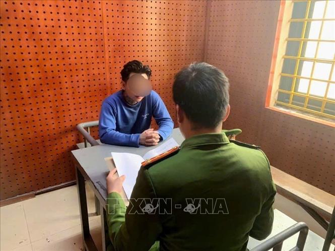 Bùi Phương Nam tại cơ quan Công an. Ảnh TTXVN phát