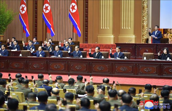 Toàn cảnh kỳ họp thứ 12 Hội đồng Nhân dân Tối cao Triều Tiên khóa 14 tại Bình Nhưỡng, ngày 24/1/2025. Ảnh: YONHAP/TTXVN