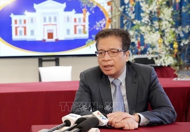 Đại sứ Việt Nam tại LB Nga Đặng Minh Khôi trả lời phỏng vấn của phóng viên TTXVN. Ảnh: TTXVN