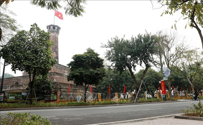 Đường Điện Biên Phủ vắng vẻ trong ngày đầu năm mới. Ảnh: Quốc Khánh - TTXVN