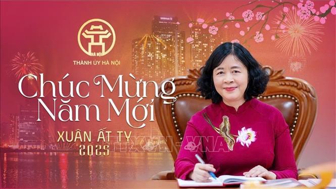 Đồng chí Bùi Thị Minh Hoài, Uỷ viên Bộ Chính trị, Bí thư Thành uỷ, Trưởng đoàn đại biểu Quốc hội thành phố Hà Nội. Ảnh: TTXVN phát