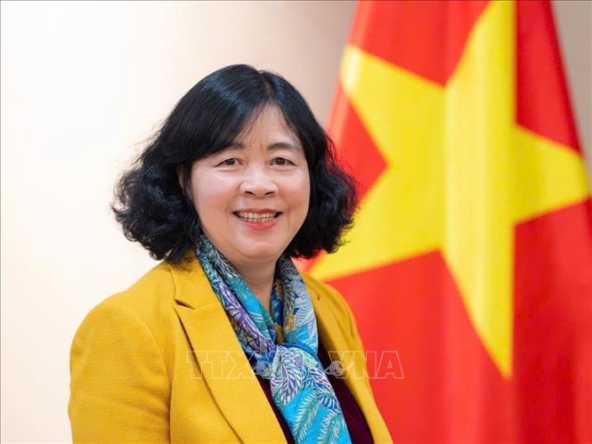 Đồng chí Bùi Thị Minh Hoài, Uỷ viên Bộ Chính trị, Bí thư Thành uỷ, Trưởng đoàn đại biểu Quốc hội thành phố Hà Nội. Ảnh: TTXVN phát