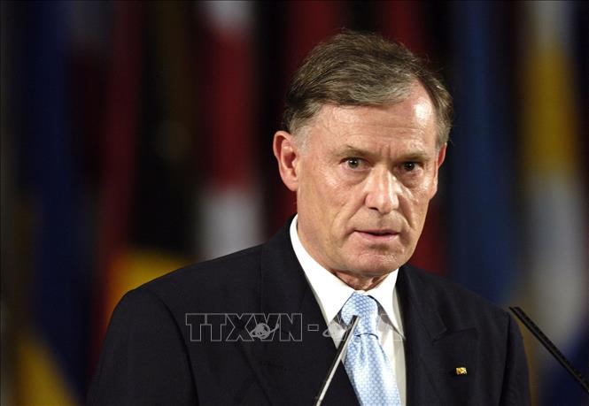 (Tư liệu) Tổng thống Đức Horst Koehler phát biểu tại Paris, Pháp ngày 5/10/2005. Ảnh: Getty Images/TTXVN