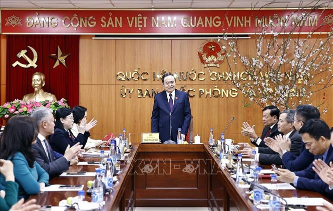 Chủ tịch Quốc hội Trần Thanh Mẫn phát biểu. Ảnh: Doãn Tấn - TTXVN