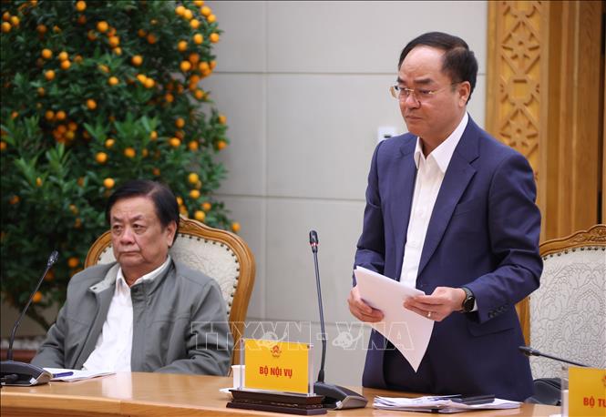 Thứ trưởng Bộ Nội vụ Vũ Chiến Thắng phát biểu. Ảnh: Văn Điệp - TTXVN