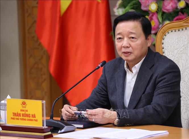 Phó Thủ tướng Trần Hồng Hà kết luận cuộc họp. Ảnh: Văn Điệp - TTXVN
