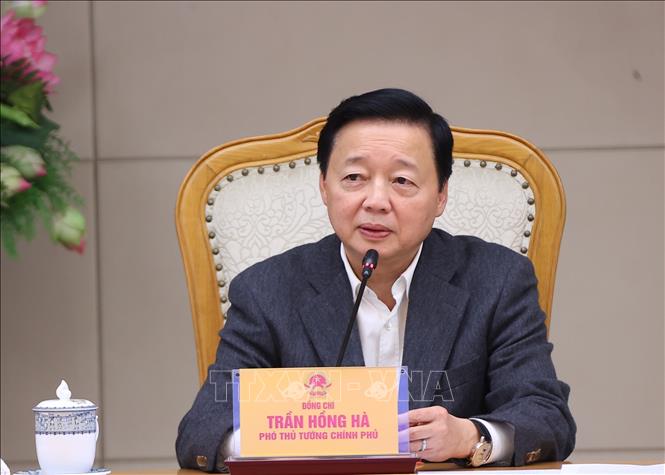 Phó Thủ tướng Trần Hồng Hà kết luận cuộc họp. Ảnh: Văn Điệp - TTXVN