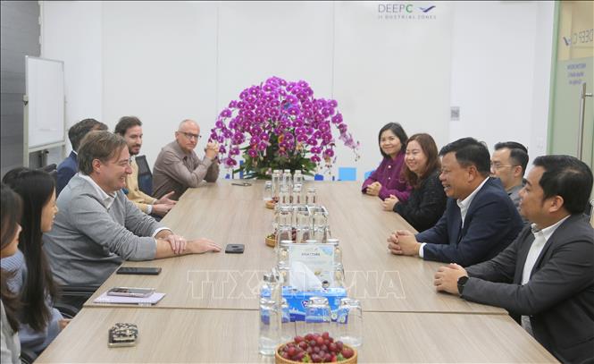 Lãnh đạo Khu Công nghiệp Deep C đánh giá cao môi trường đầu tư tại Hải Phòng. Ảnh: Minh Thu - TTXVN