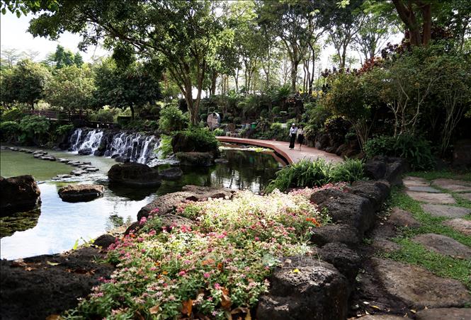 A tranquil scene inside Suoi Mo ecotourism site. VNA Photo: Hồng Đạt