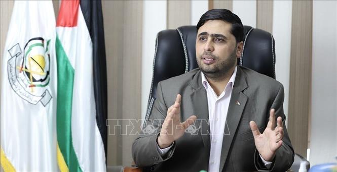 Người phát ngôn Phong trào Hamas Abdel Latif al-Qanou cho rằng đề xuất của Tổng thống Mỹ tương đồng quan điểm của Israel trong việc di dời người dân Palestine khỏi Dải Gaza và xóa bỏ nỗ lực đấu tranh của người Palestine vì một giải pháp hai nhà nước. Ảnh: IRNA/TTXVN