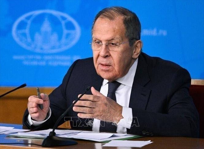 Ngoại trưởng Nga Sergei Lavrov tuyên bố đề xuất của Tổng thống Mỹ Donald Trump về việc di dời người Palestine khỏi Dải Gaza là biểu hiện phá bỏ các nghị quyết của Hội đồng Bảo an Liên hợp quốc. Ảnh: IRNA/TTXVN