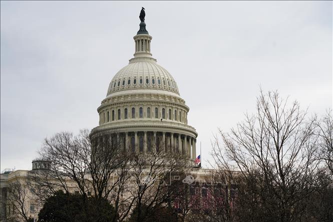 Toà nhà Quốc hội Mỹ ở Washington DC., ngày 18/1/2025. Ảnh: THX/TTXVN