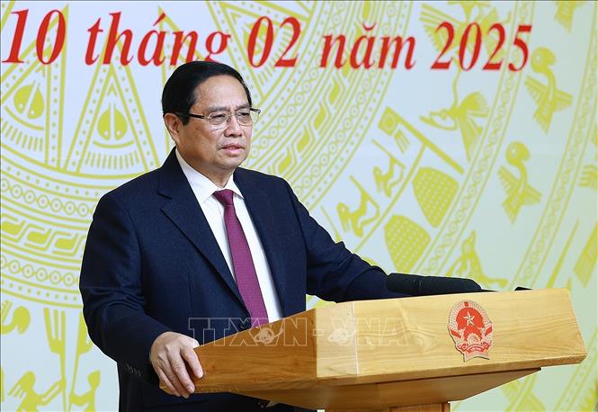 Thủ tướng Phạm Minh Chính khai mạc Hội nghị Thường trực Chính phủ gặp gỡ doanh nghiệp. Ảnh: Dương Giang-TTXVN 

