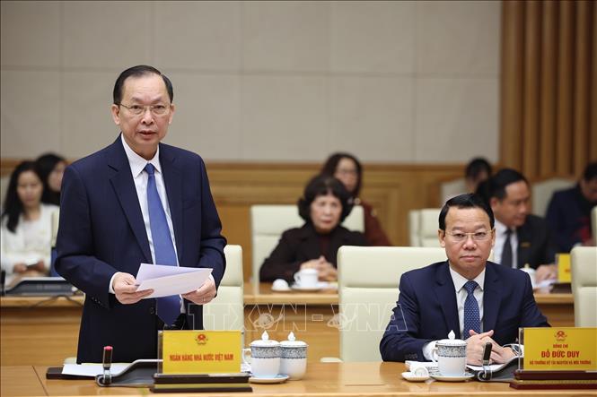 Phó Thống đốc Ngân hàng Nhà nước Việt Nam Đào Minh Tú phát biểu. Ảnh: Dương Giang-TTXVN