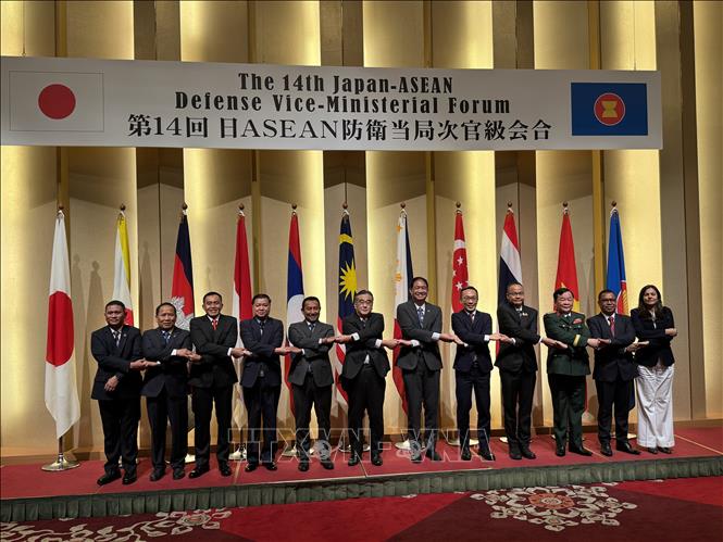 Trưởng đoàn đại biểu quốc phòng các nước tại Hội nghị Thứ trưởng Quốc phòng ASEAN - Nhật Bản lần thứ 14. Ảnh: Phạm Tuân - Pv TTXVN tại Nhật Bản