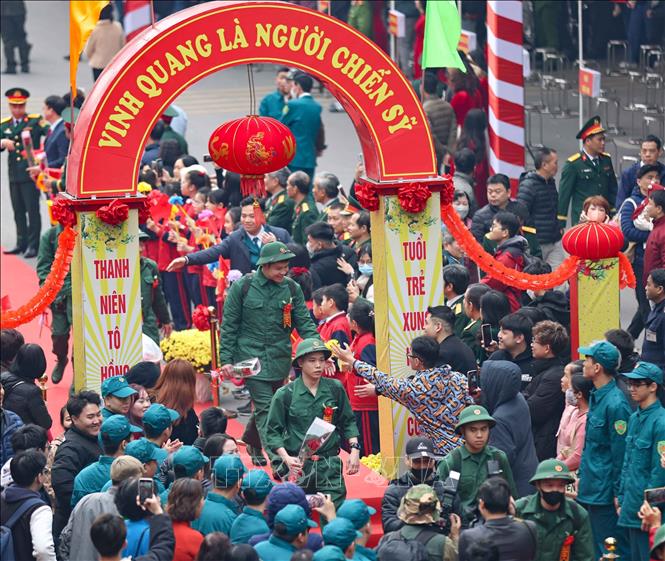 Năm 2025, quận Hai Bà Trưng tuyển chọn và gọi nhập ngũ 102 công dân. Ảnh: Thanh Tùng - TTXVN