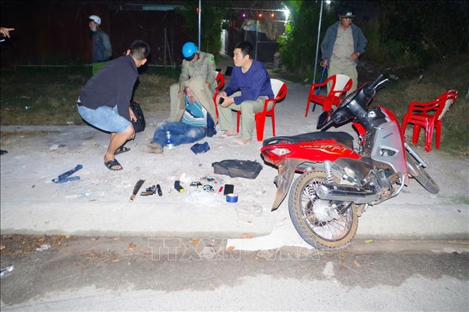 Đối tượng Đỗ Anh Tuấn bị bắt giữ. Ảnh: TTXVN phát