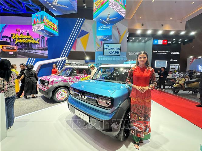 A model of VinFast car at the Indonesia International Motor Show. VNA Photo