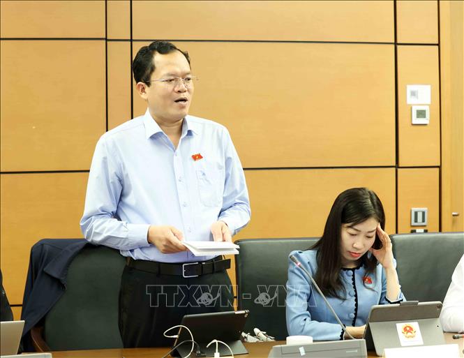 Đại biểu Quốc hội tỉnh Tây Ninh Huỳnh Thanh Phương phát biểu ý kiến. Ảnh: Phương Hoa – TTXVN