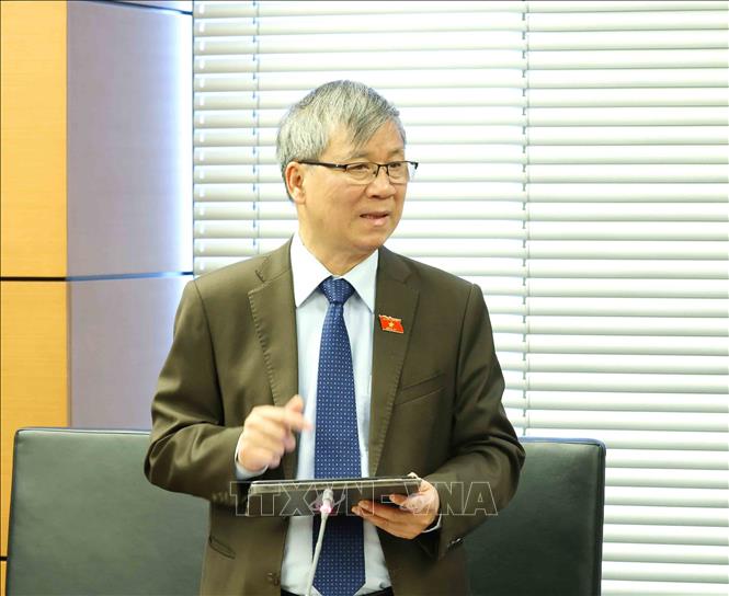 Đại biểu Quốc hội thành phố Hà Nội Nguyễn Anh Trí phát biểu ý kiến. Ảnh: Phương Hoa – TTXVN