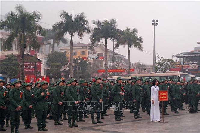 Hà Giang tổ chức Lễ giao, nhận quân năm 2025. Ảnh: Đức Thọ - TTXVN