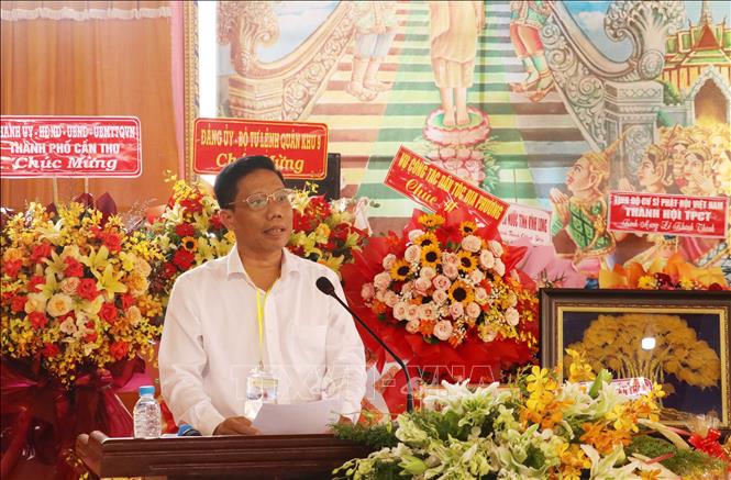 Ông Nguyễn Thực Hiện, Phó Chủ tịch UBND TP Cần Thơ phát biểu. Ảnh: Ngọc Thiện- TTXVN