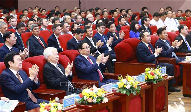 Thủ tướng Phạm Minh Chính và các đại biểu dự Lễ kỷ niệm. Ảnh: Dương Giang-TTXVN
