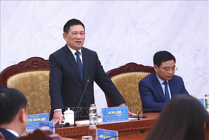 Phó Thủ tướng Hồ Đức Phớc phát biểu. Ảnh: Phạm Hậu - TTXVN