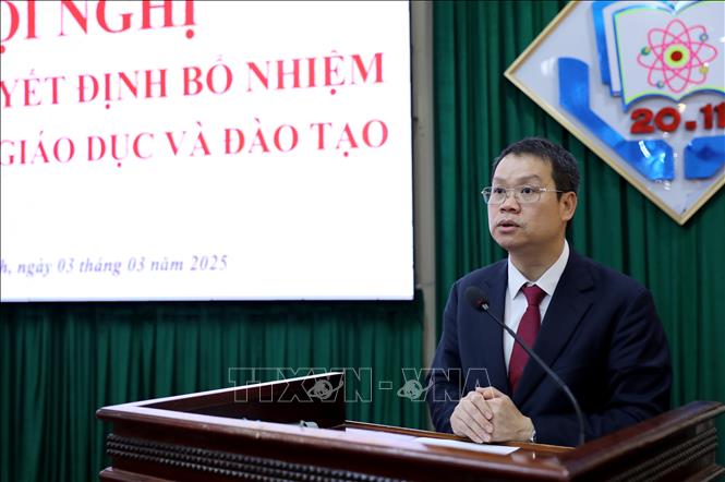 Chủ tịch UBND tỉnh Thái Bình Nguyễn Mạnh Hùng phát biểu. Ảnh: Thế Duyệt – TTXVN