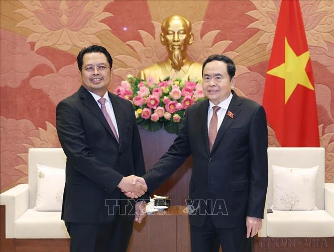 Chủ tịch Quốc hội Trần Thanh Mẫn tiếp ông H.Mahyudin, Phó Chủ Thượng viện nước Cộng hoà Indonesia (Hà Nội, 12/6/2024). Ảnh: Thống Nhất - TTXVN
