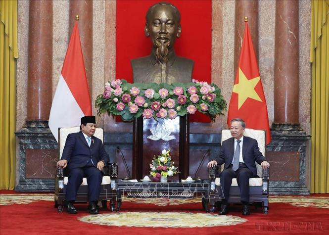 Tổng Bí thư, Chủ tịch nước Tô Lâm tiếp Tổng thống đắc cử Cộng hoà Indonesia Prabowo Subianto sang thăm và làm việc tại Việt Nam (Hà Nội, 13/9/2024). Ảnh: Lâm Khánh - TTXVN